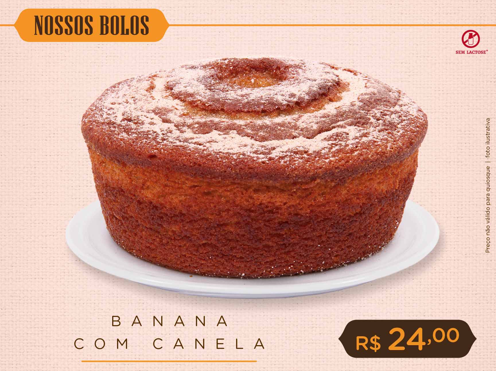 Banana c/ Canela - Sem lactose 