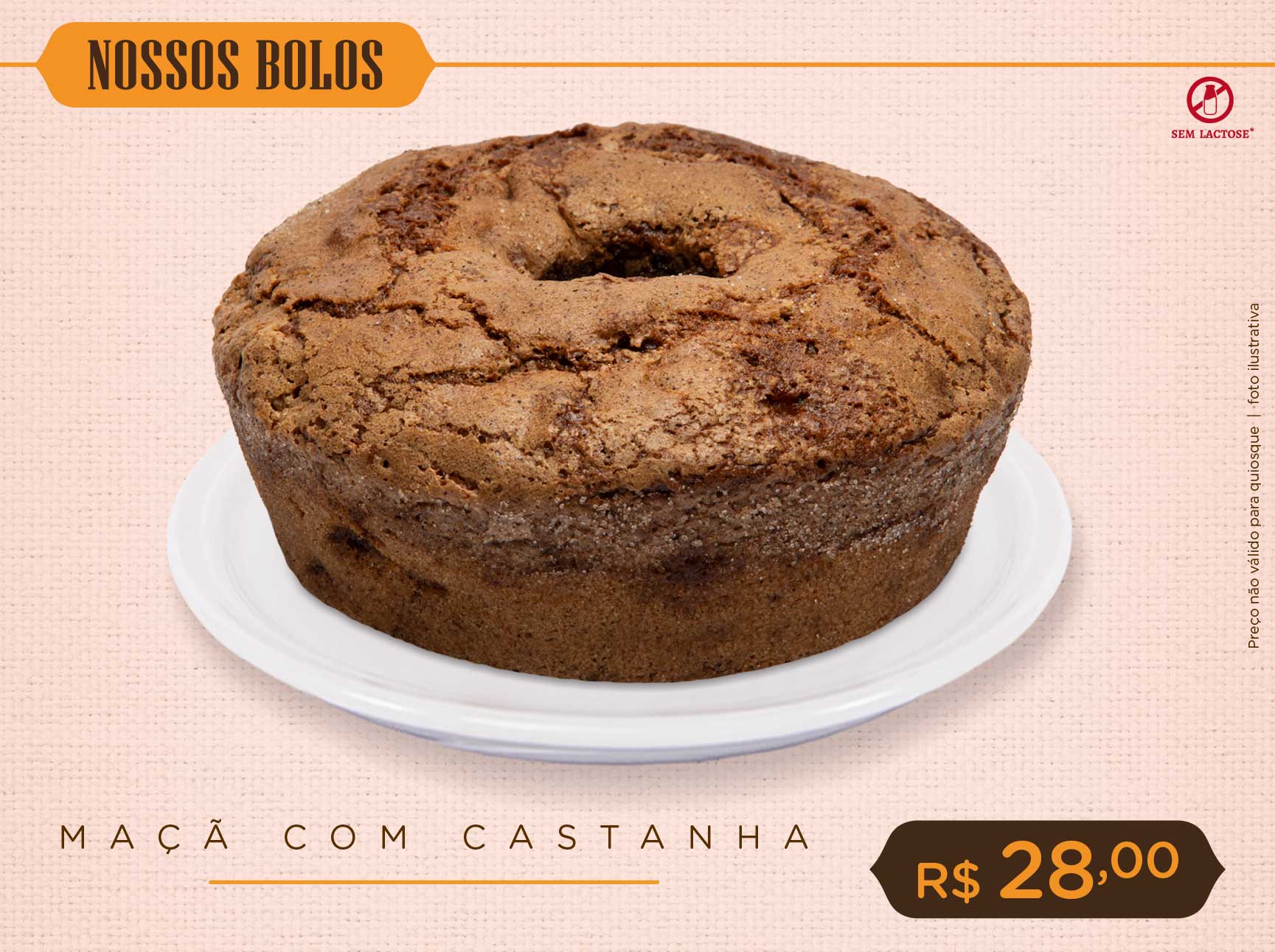 Maçã c/ Castanha - Sem lactose 