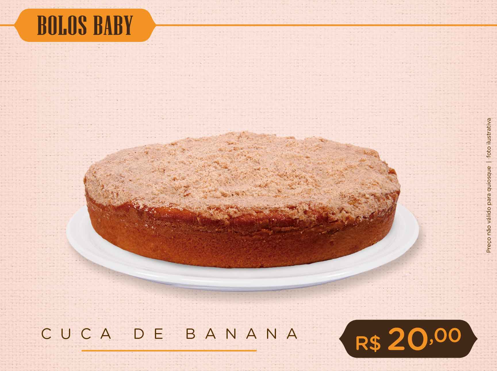 Cuca de Banana (Bolos Baby)