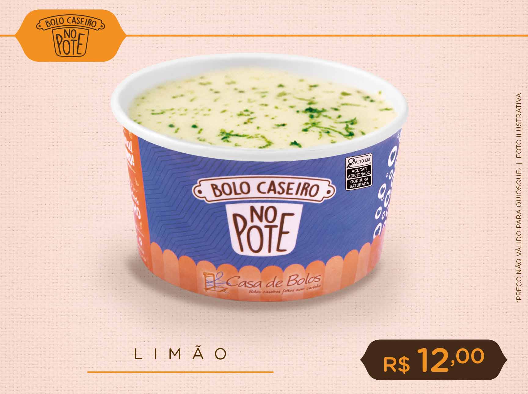 Limão  (Bolo caseiro no pote)