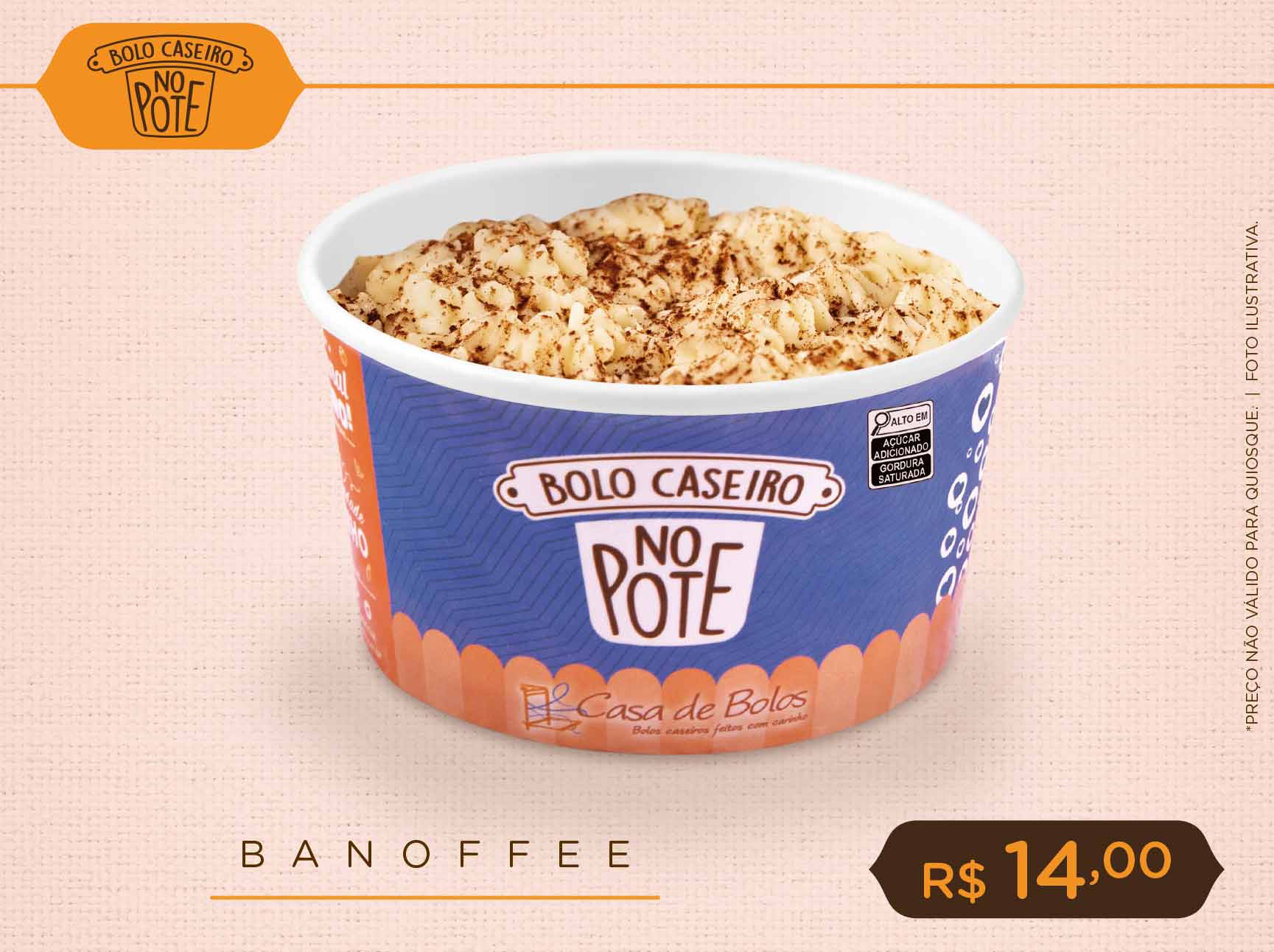 Banoffee  (Bolo caseiro no pote)